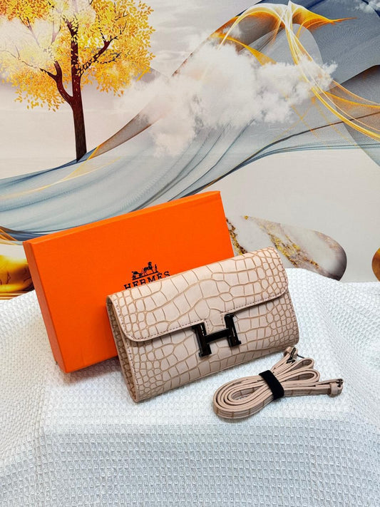 Hermès Constance Long To Go Wallet (Beige/Nude)