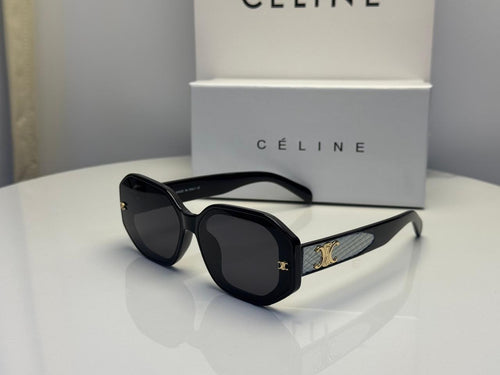 Celine Triomphe Oversized Sunglasses in Black
