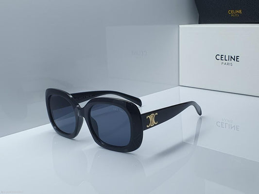 Celine Triomphe CL 2497 Oversized Sunglasses in Black Acetate