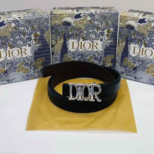 Dior Logo Letter Belt (Black)