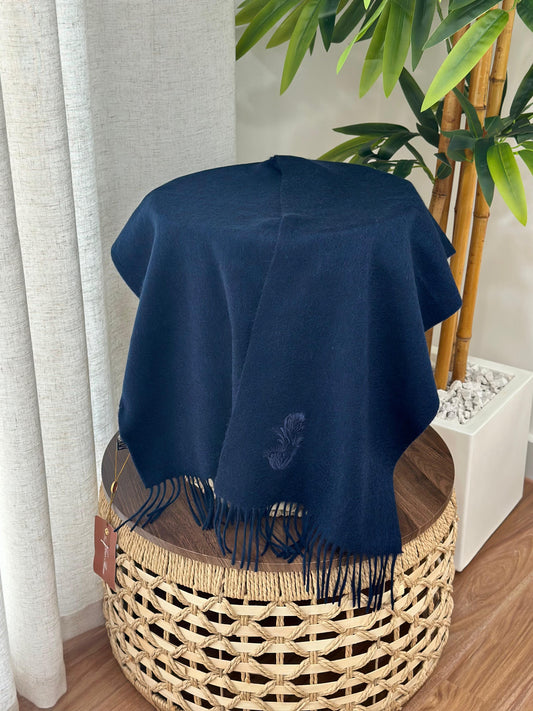 Loro Piana The Lotus Flower Scarf (Navy Blue)