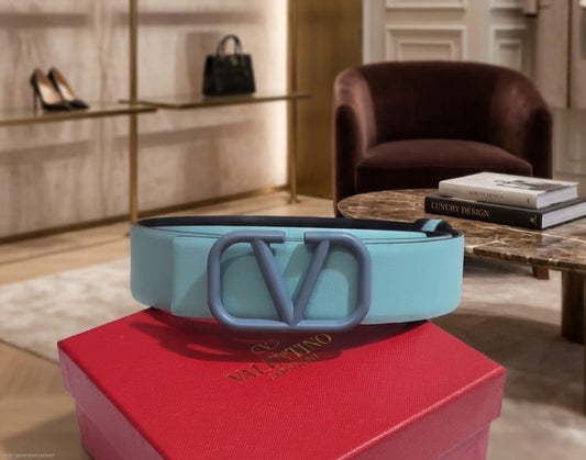 Valentino Garavani VLogo Signature Belt (Blue